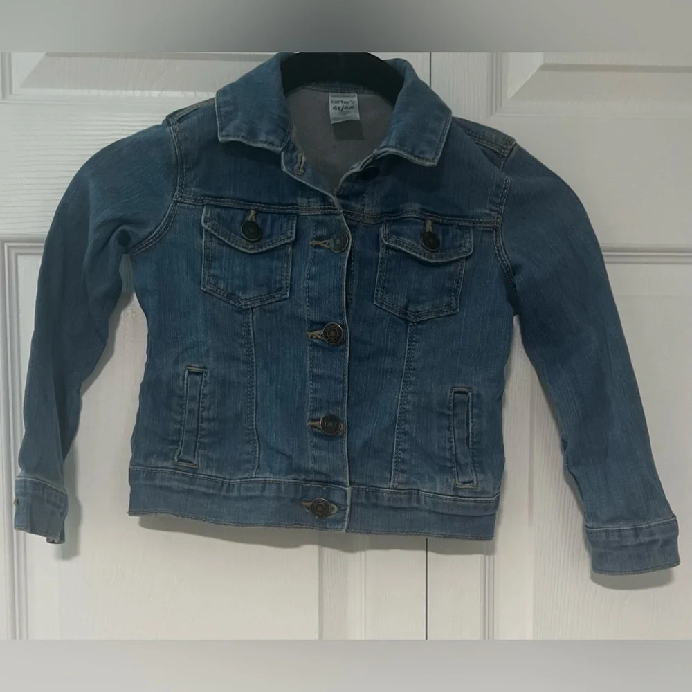 Girl's Carter's Denim Button Down Jacket